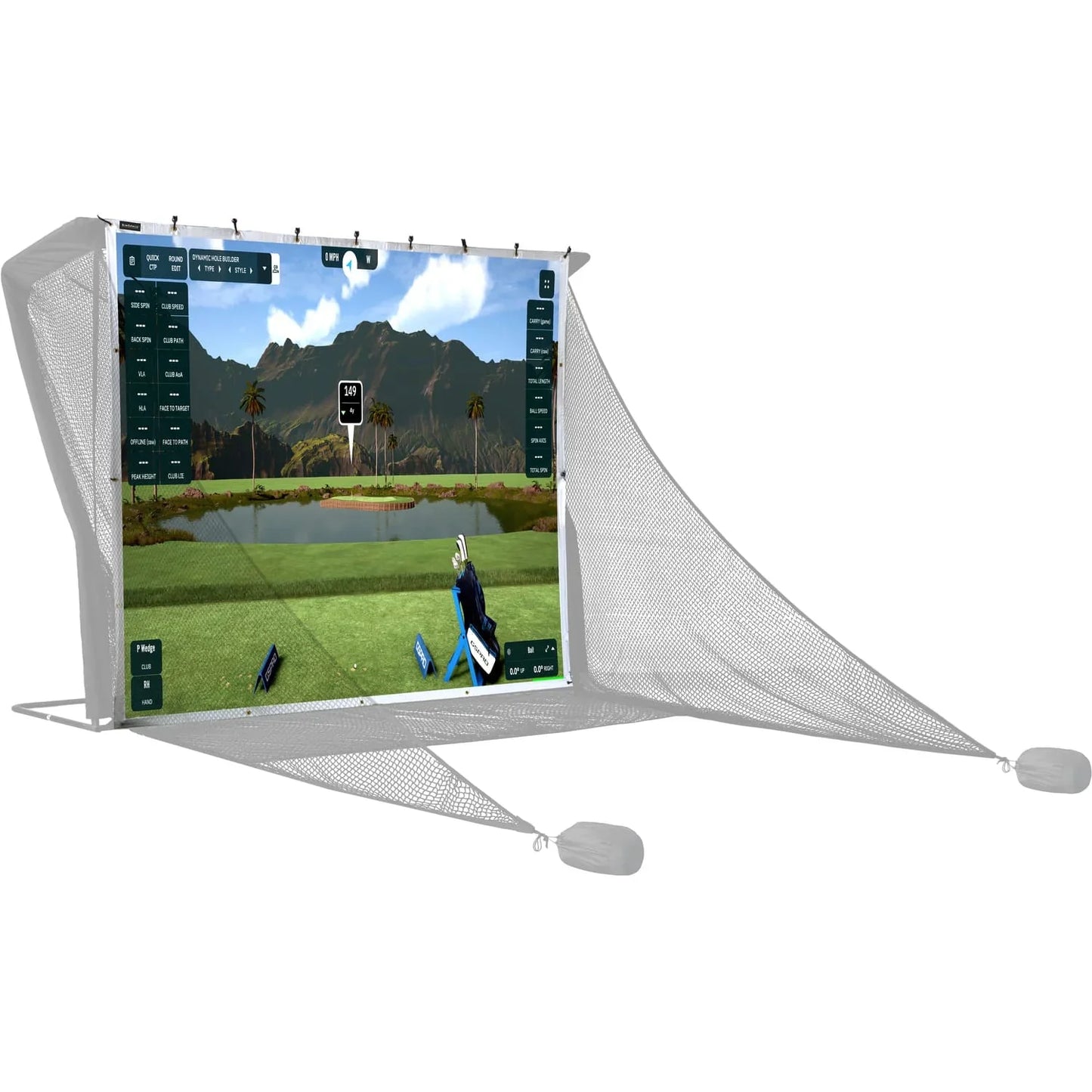 SimSpace Driving Net Impact Screen + 20 Bungee Cords