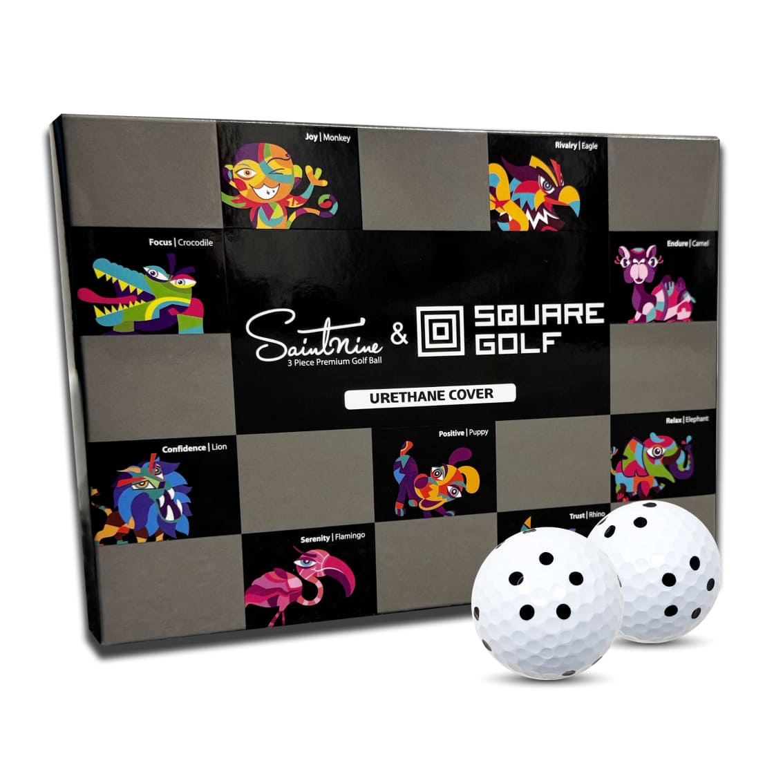 Square Golf Home Dotted Golf Balls (12 pack)